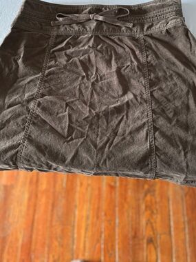 sahalie Brown A-Line Drawstring Mini Skirt